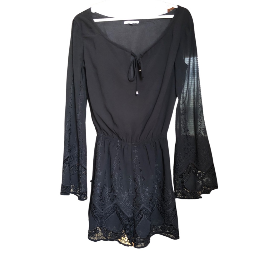 Lucy Paris lace detailing romper Small